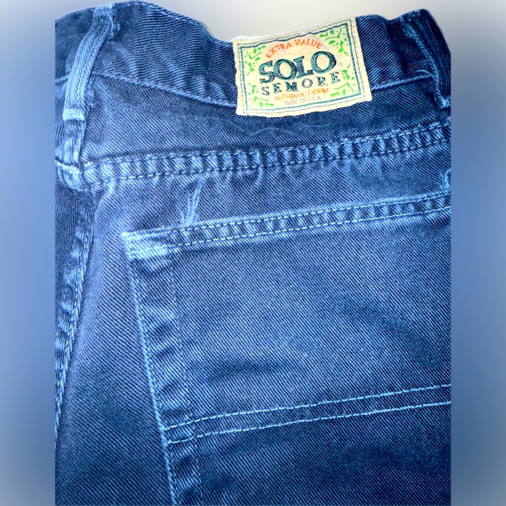 Solo Semore Vintage Retro wide leg denim jeans MADE IN USA